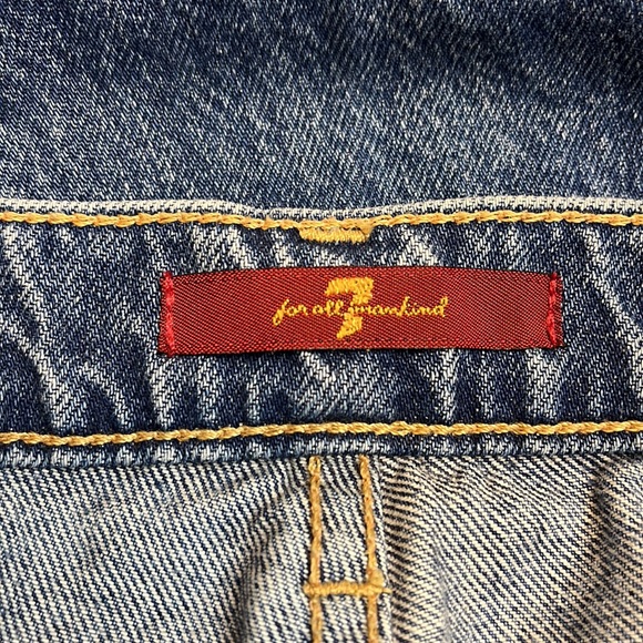 7 FOR ALL MANKIND MODERN HIGH WAIST FLARE A POCKET JEANS SiZE 31 - Picture 8 of 10